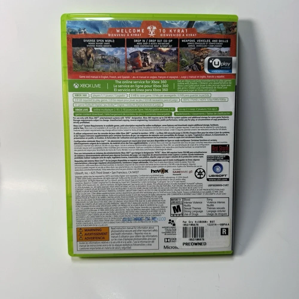 Far Cry 3 & 4 Bundle (Microsoft Xbox 360, 2012) Tested Working